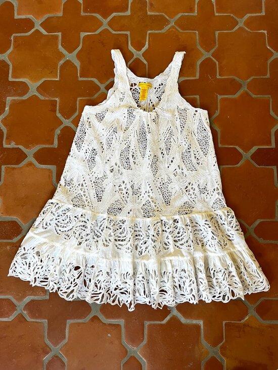 Catherine Malandrino Lace Embroidery Dress White Size 6 - Picture 2 of 8